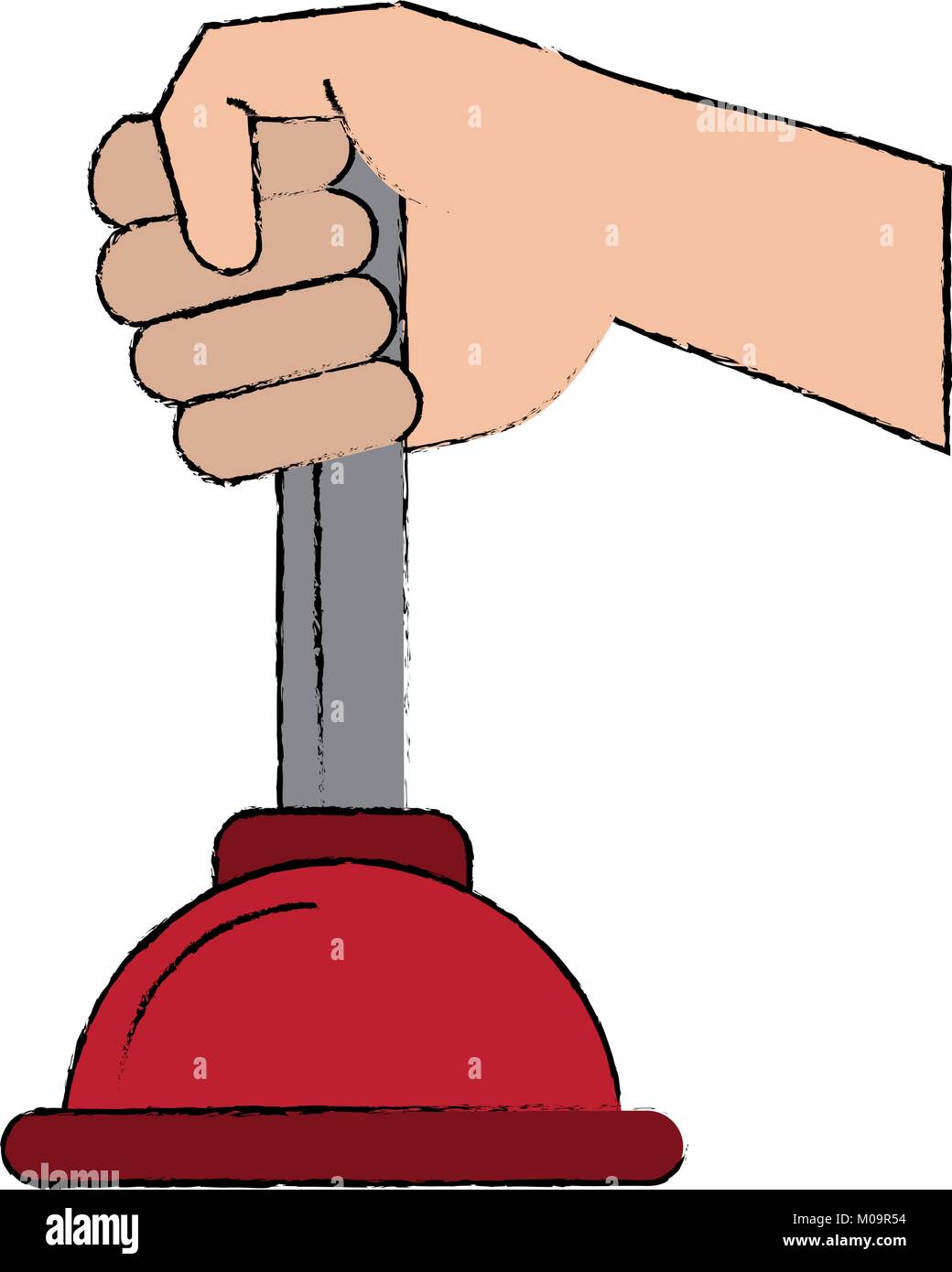 Hand with toilet pump Stock Vector Image & Art Alamy