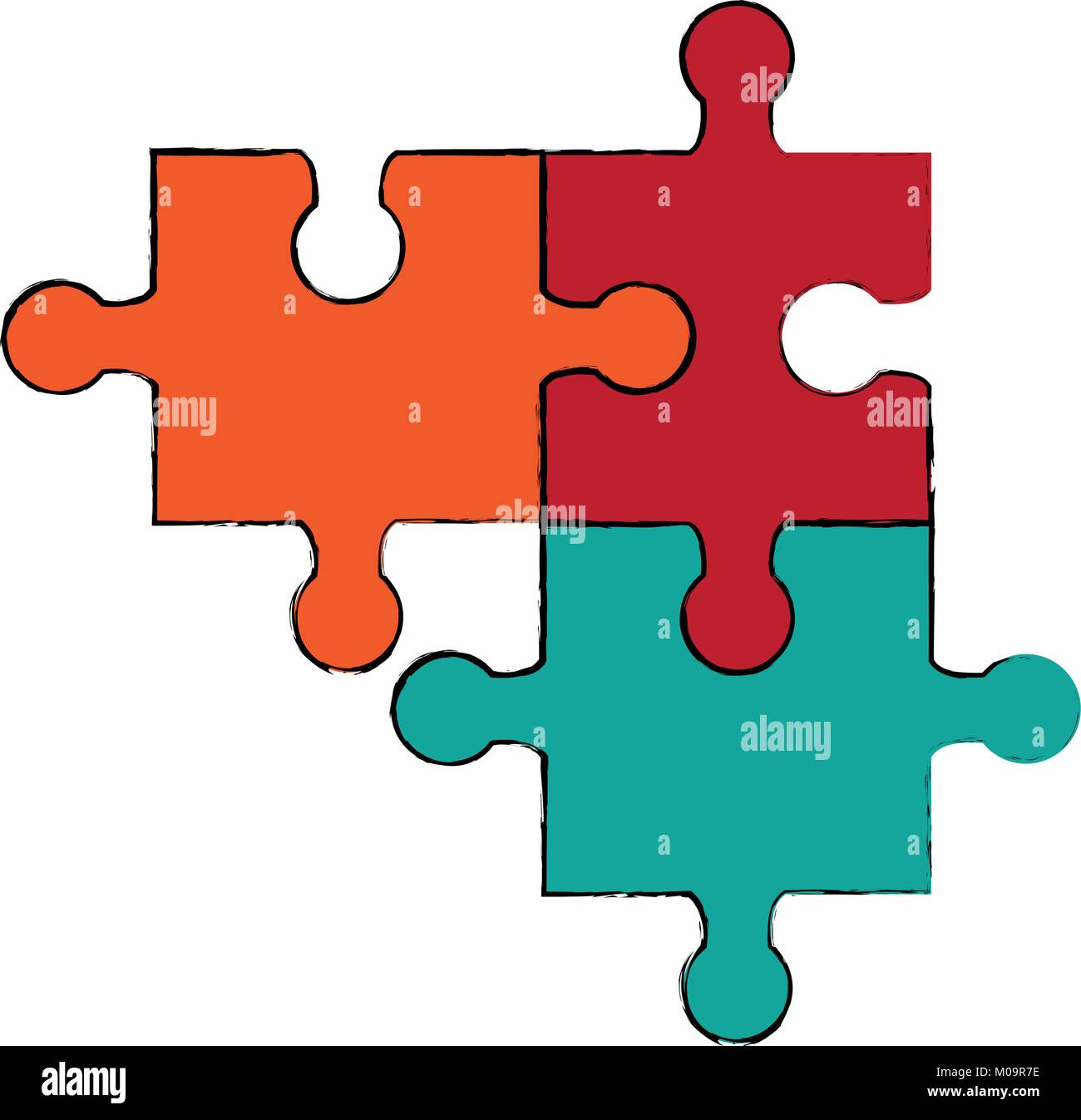 Puzzles pieces isolated Stock Vector Image & Art - Alamy