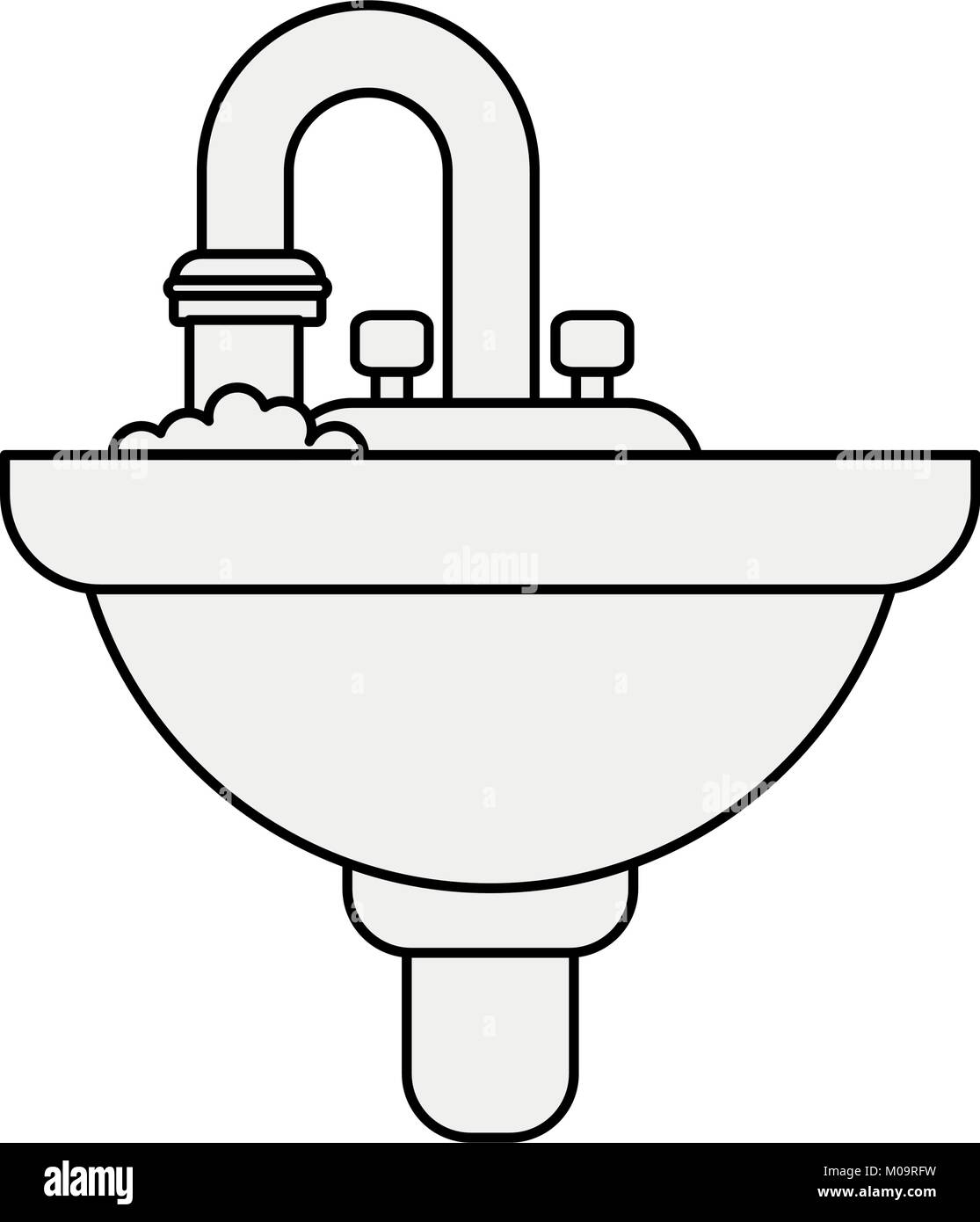 Bathroom sink isolated Stock Vector Image & Art Alamy