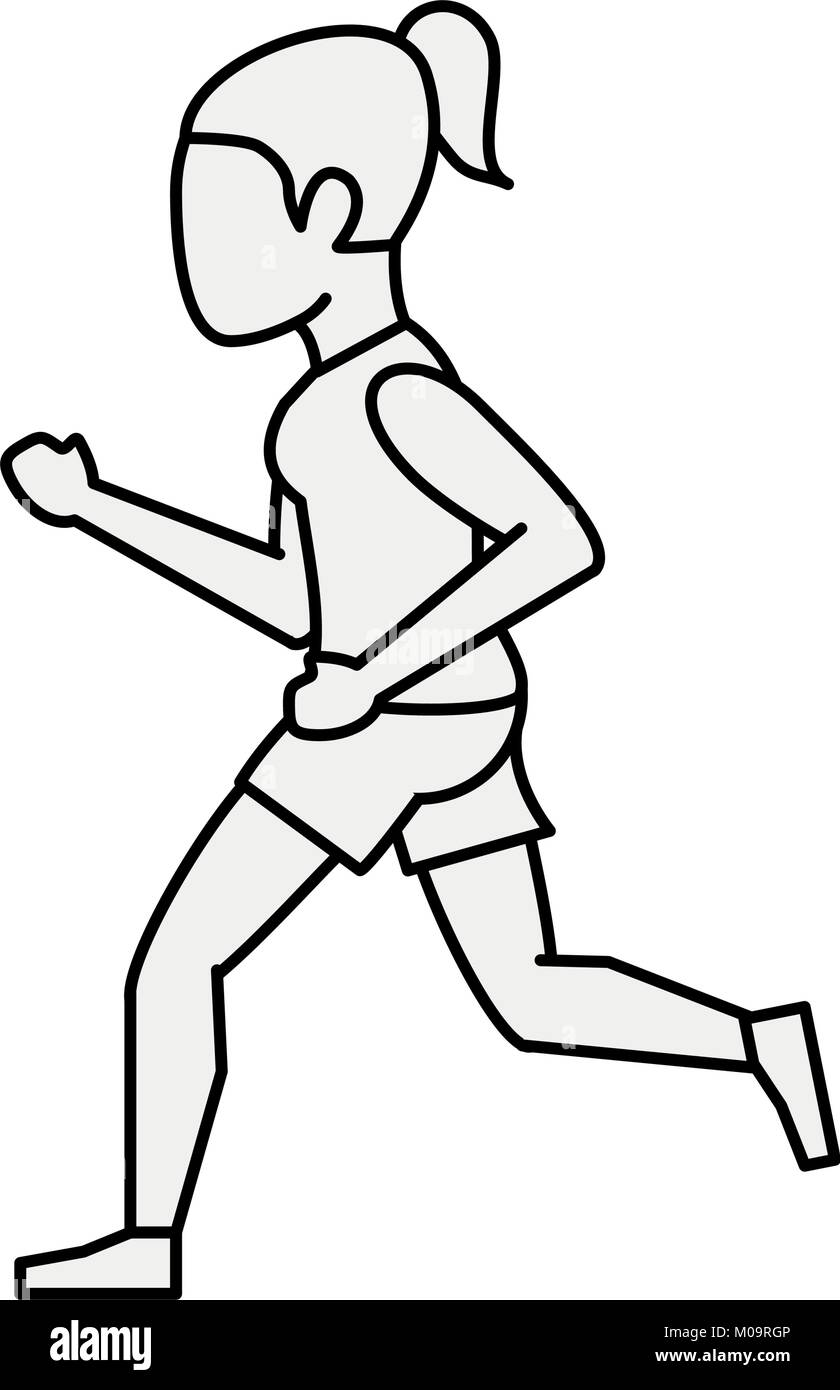 Fitness woman running Stock Vector Image & Art - Alamy