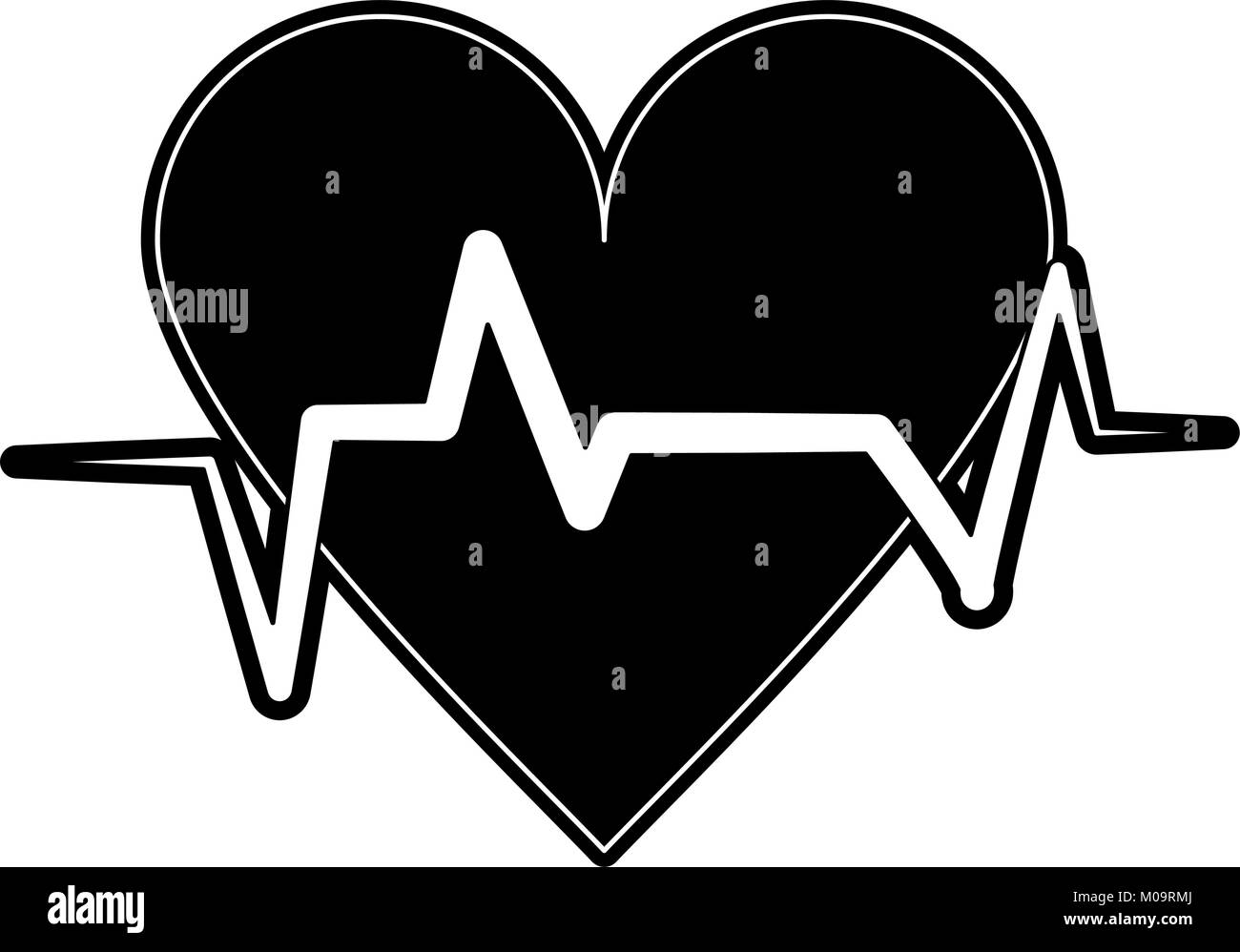 Heartbeat medical symbol Stock Vector Image & Art Alamy