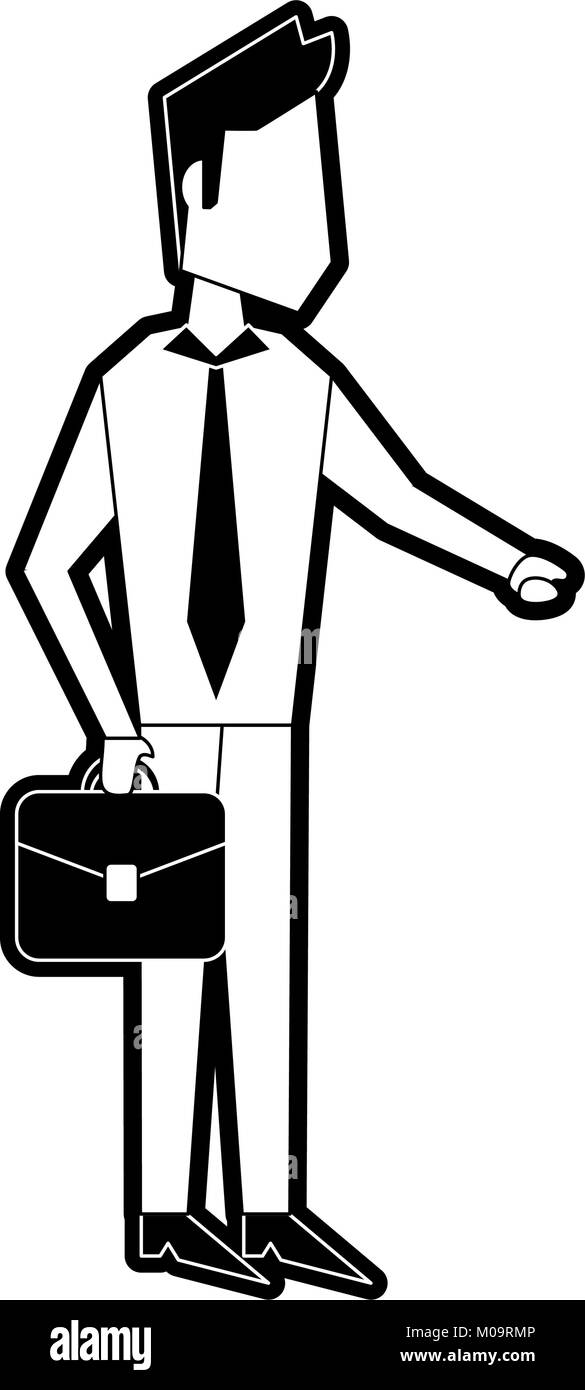 Businessman with briefcase Stock Vector Image & Art - Alamy