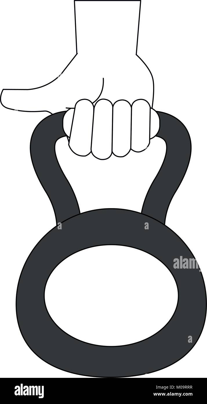 Hand with kettlebell Stock Vector Image & Art - Alamy