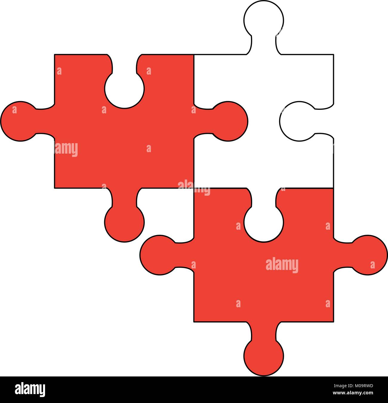 Puzzle pieces isolated Stock Vector Image & Art - Alamy