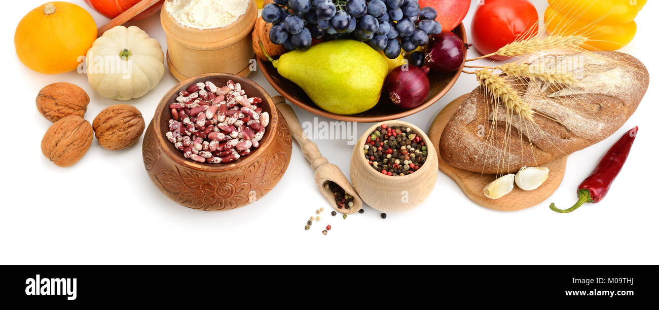 Natural Products Example set of natural products isolated on white background Stock Photo - Alamy