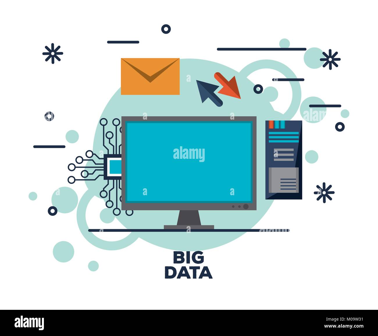 Big data technology Stock Vector Image & Art - Alamy