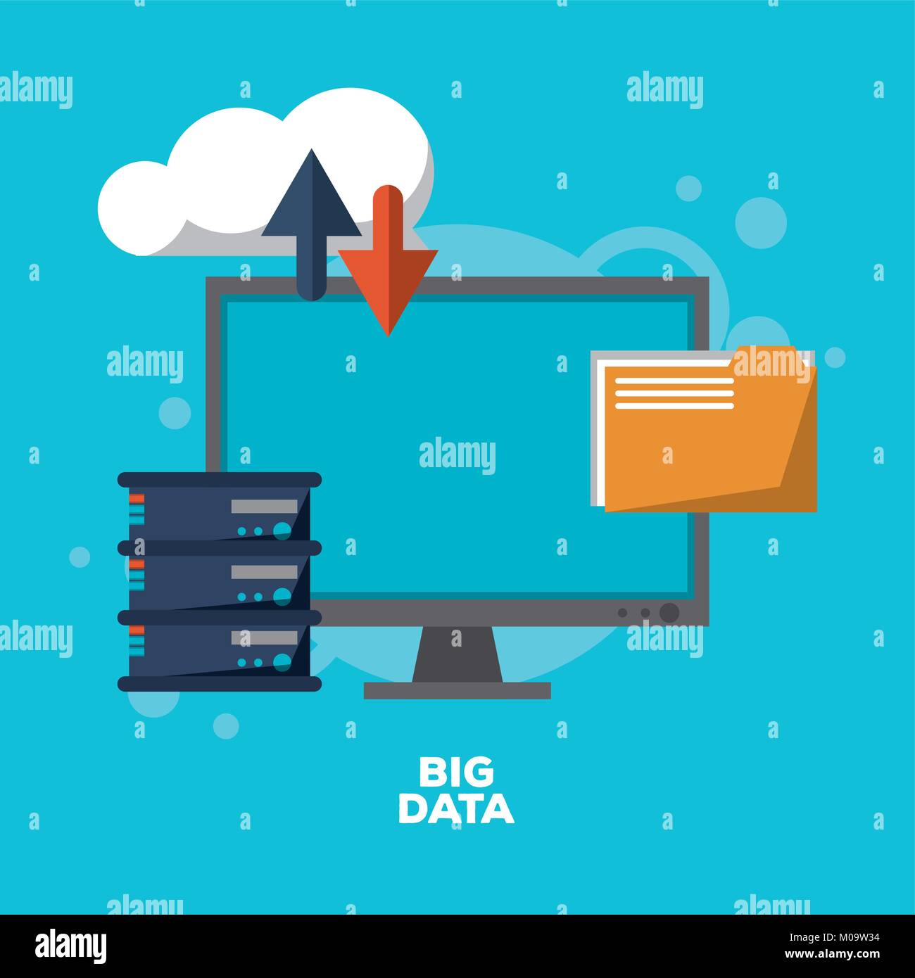 Big data technology Stock Vector Image & Art - Alamy