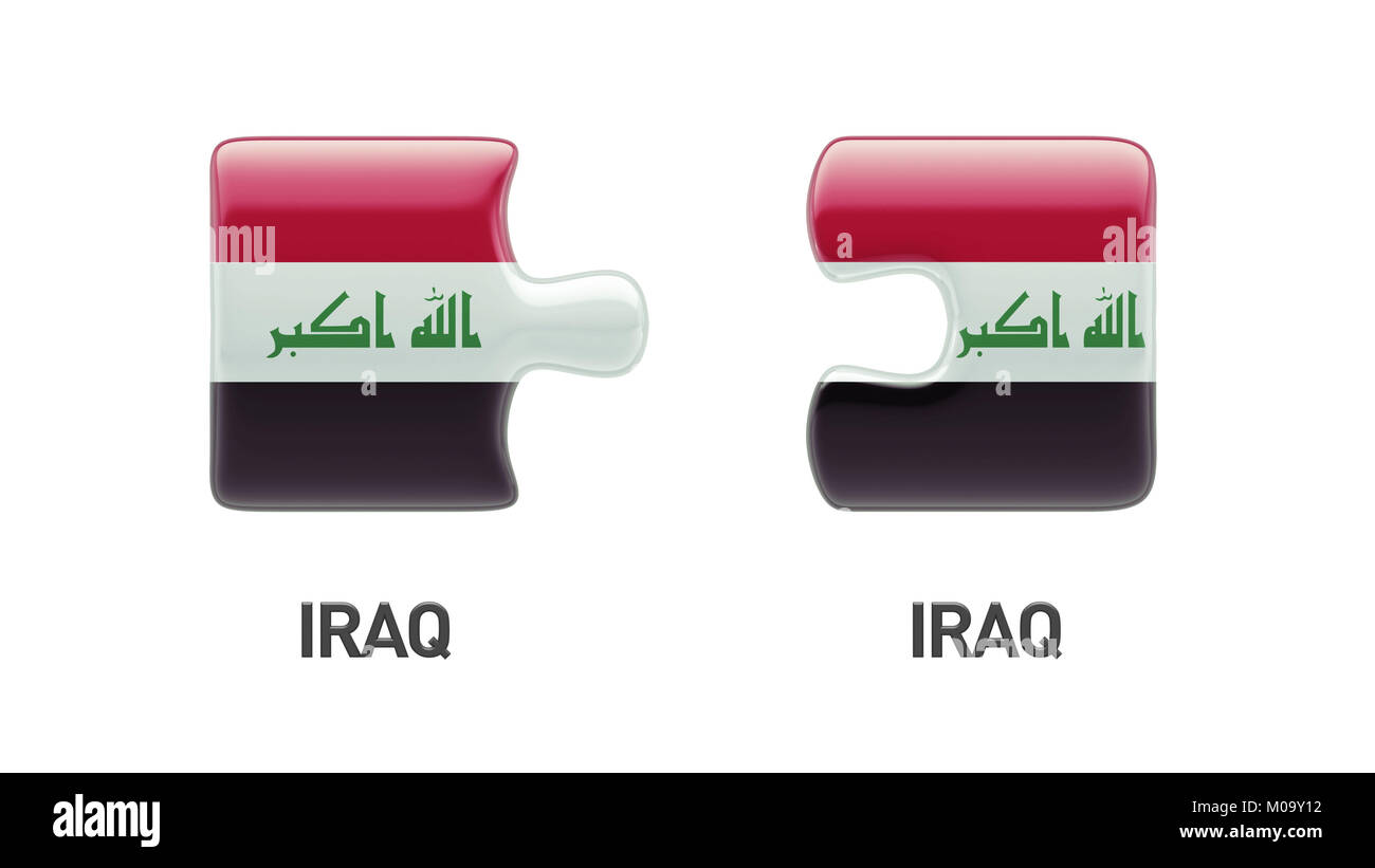 Iraq High Resolution Puzzle Concept Stock Photo