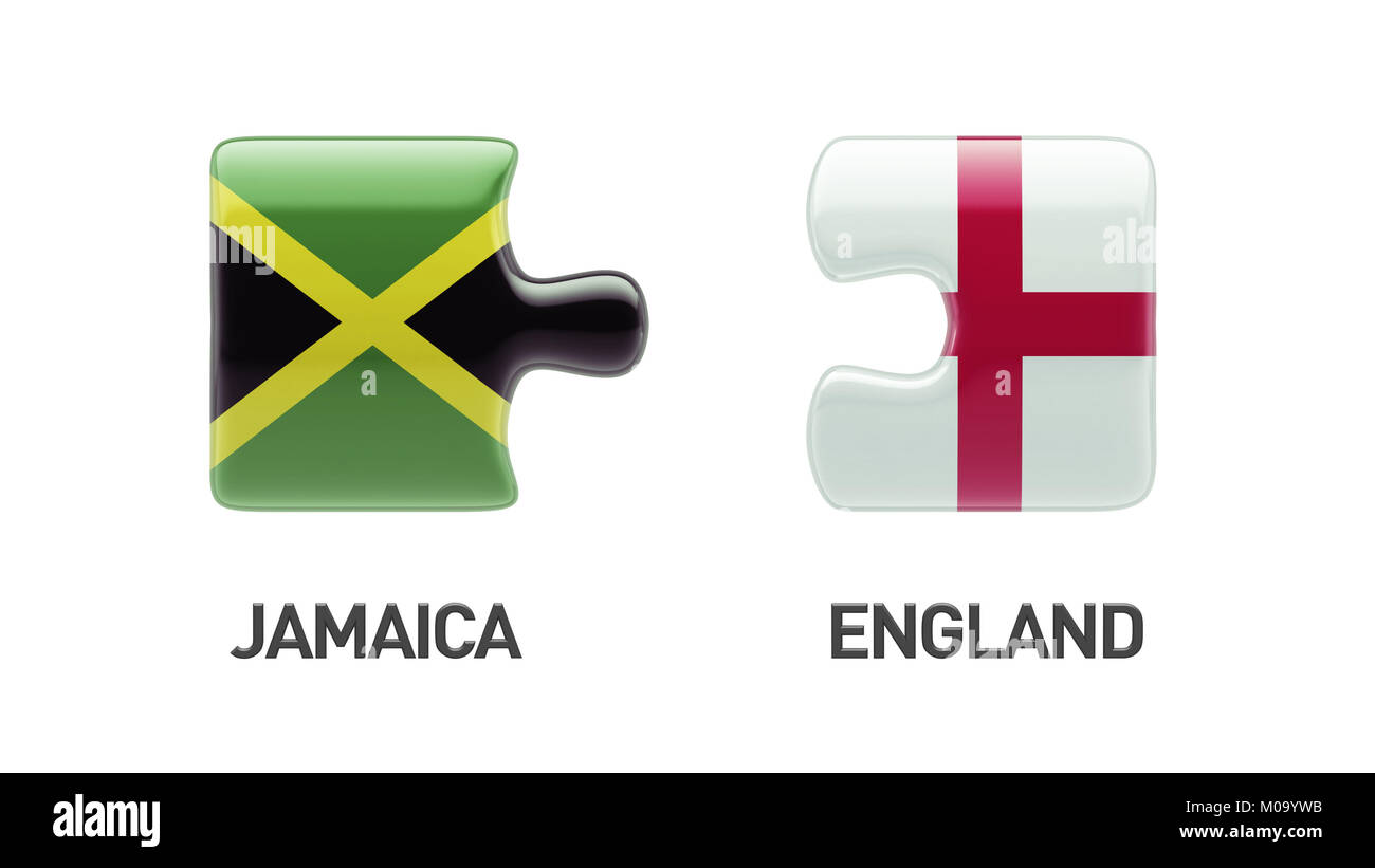 England Jamaica High Resolution Puzzle Concept Stock Photo Alamy