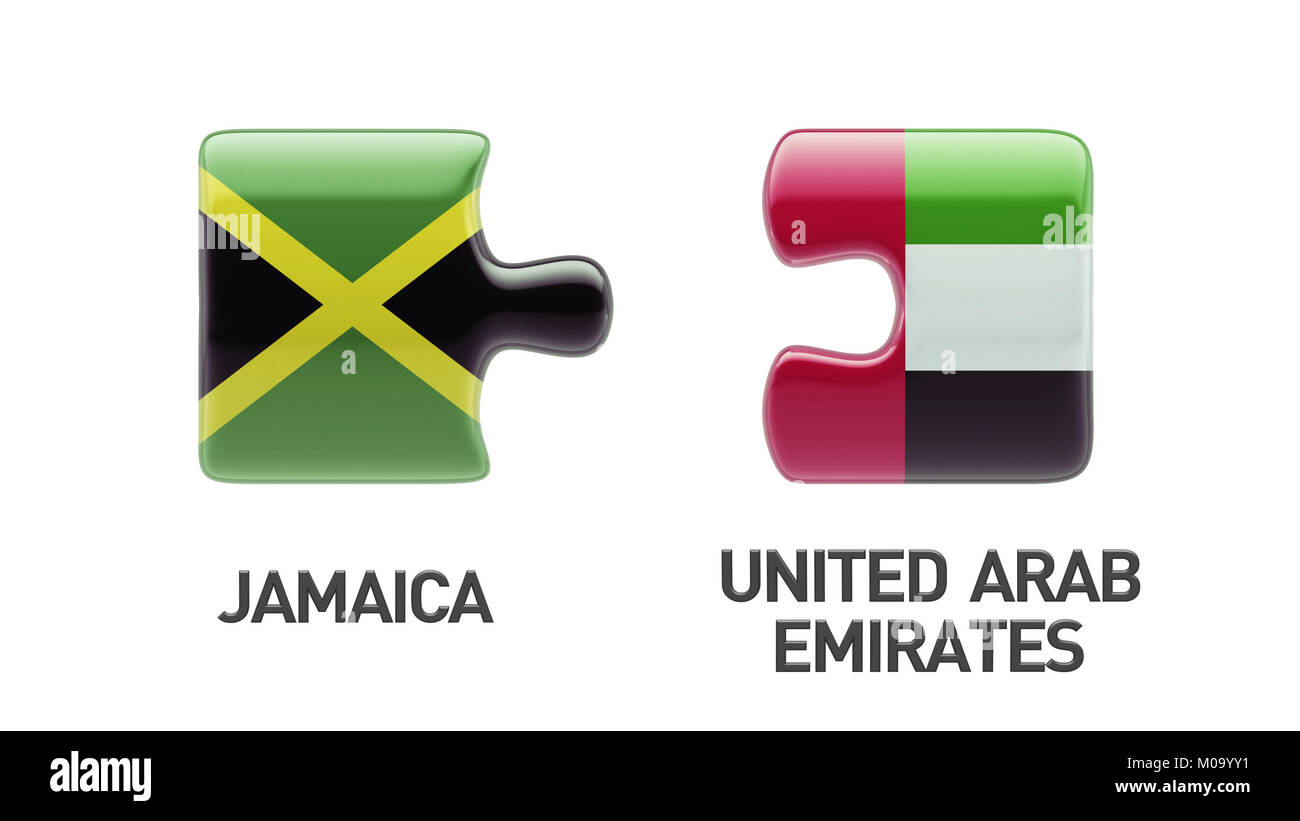 United Arab Emirates Jamaica High Resolution Puzzle Concept Stock Photo Alamy
