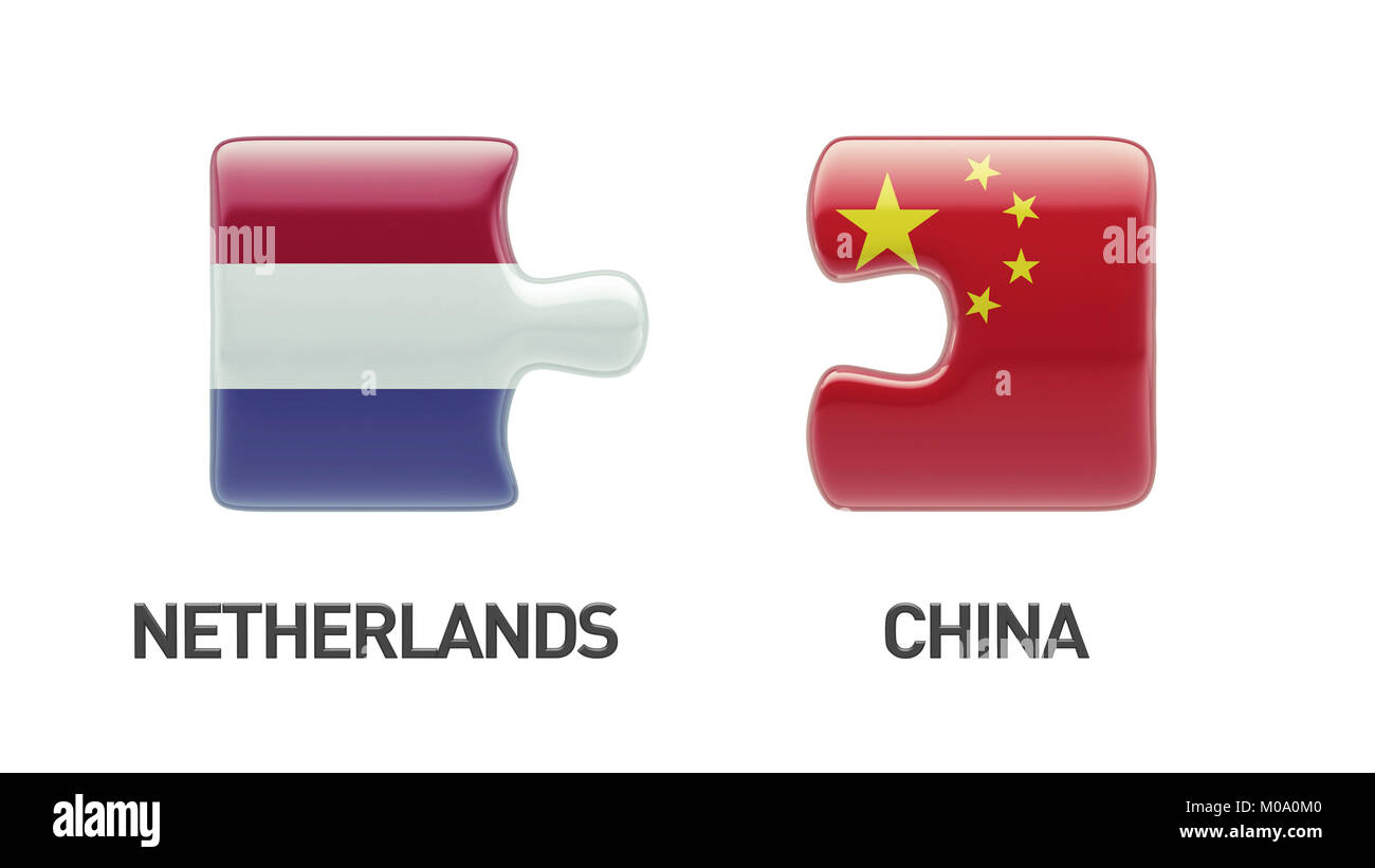 China Netherlands High Resolution Puzzle Concept Stock Photo
