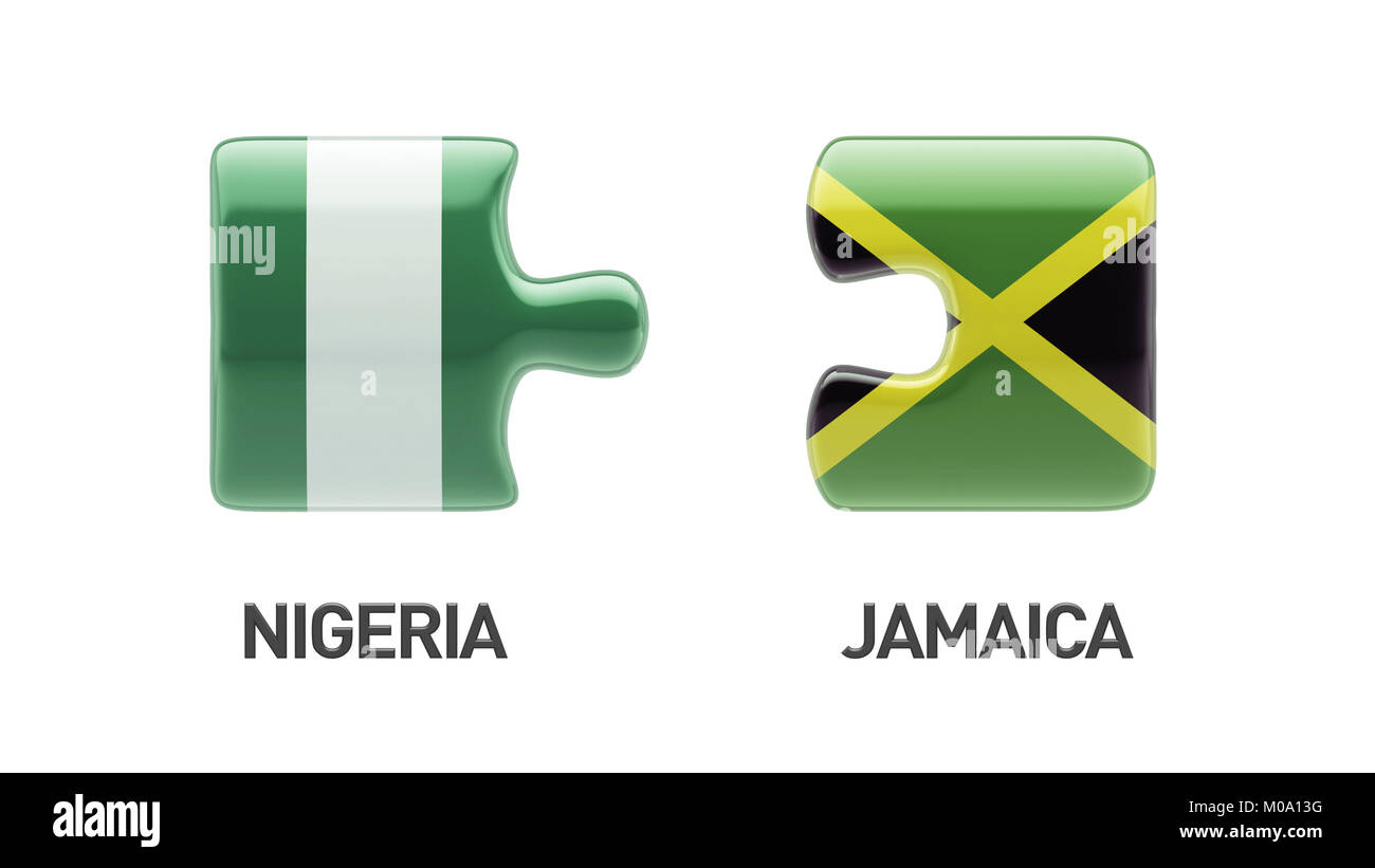 Nigeria Jamaica High Resolution Puzzle Concept Stock Photo Alamy