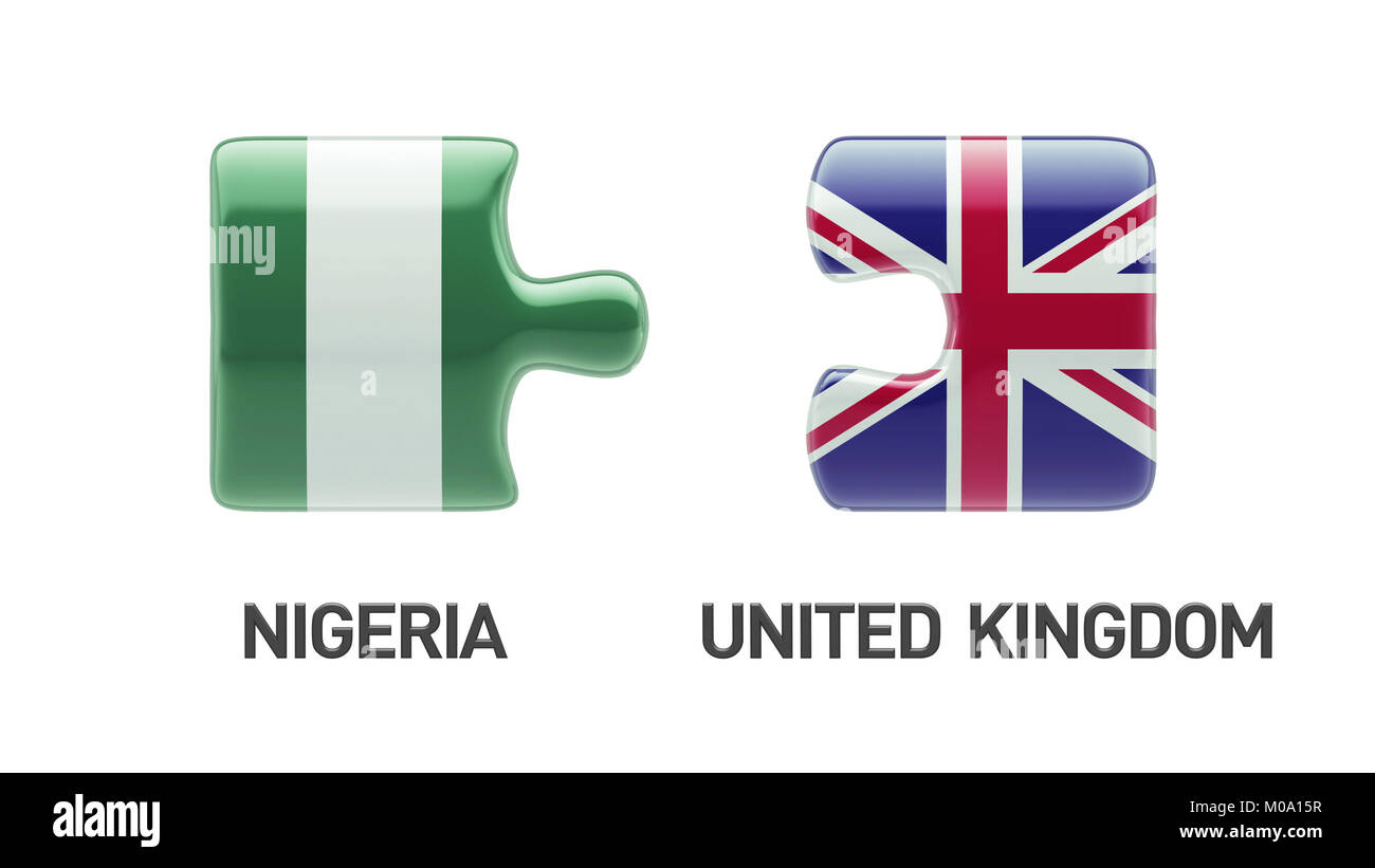 United Kingdom Nigeria High Resolution Puzzle Concept Stock Photo Alamy