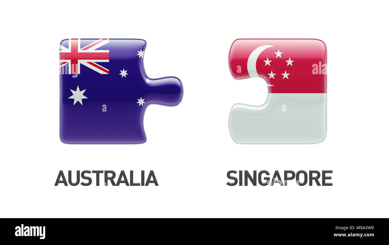 Singapore Australia High Resolution Puzzle Concept Stock Photo Alamy