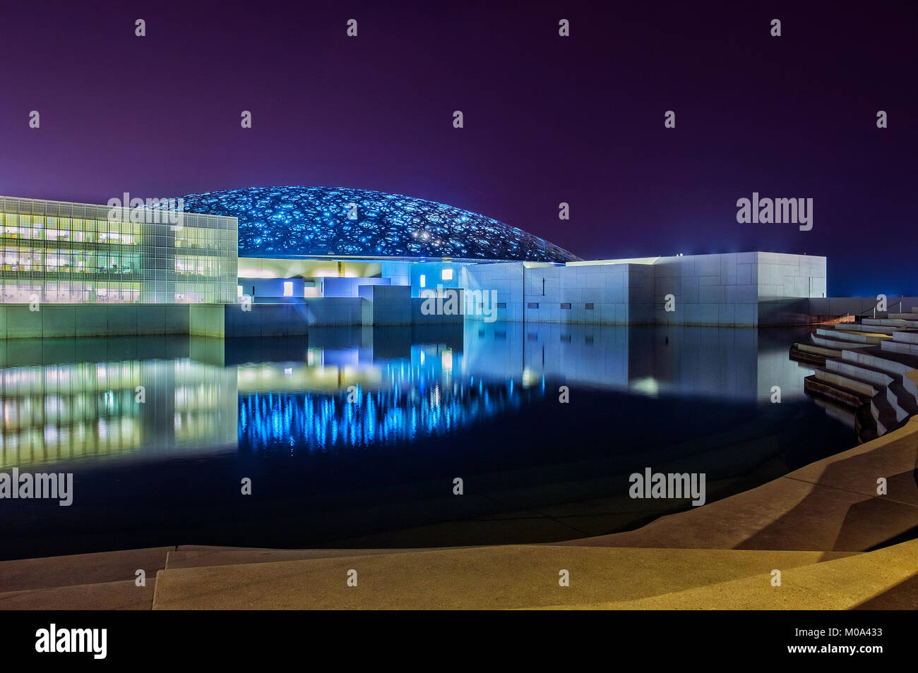 The view of architectural of louvre abu dhabi Stock Photo