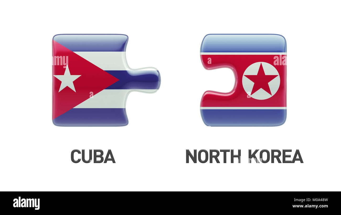 Cuba North Korea High Resolution Puzzle Concept Stock Photo Alamy