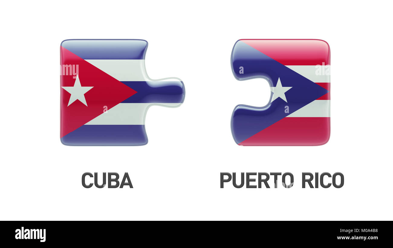 Puerto Rico Cuba High Resolution Puzzle Concept Stock Photo Alamy