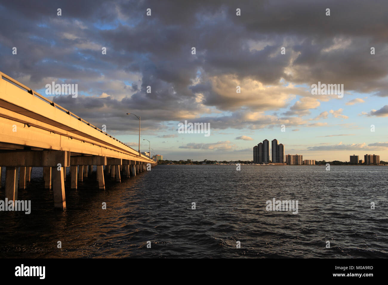 Caloosahatchie Bridge and River, and Downtown Fort Myers Skyline as