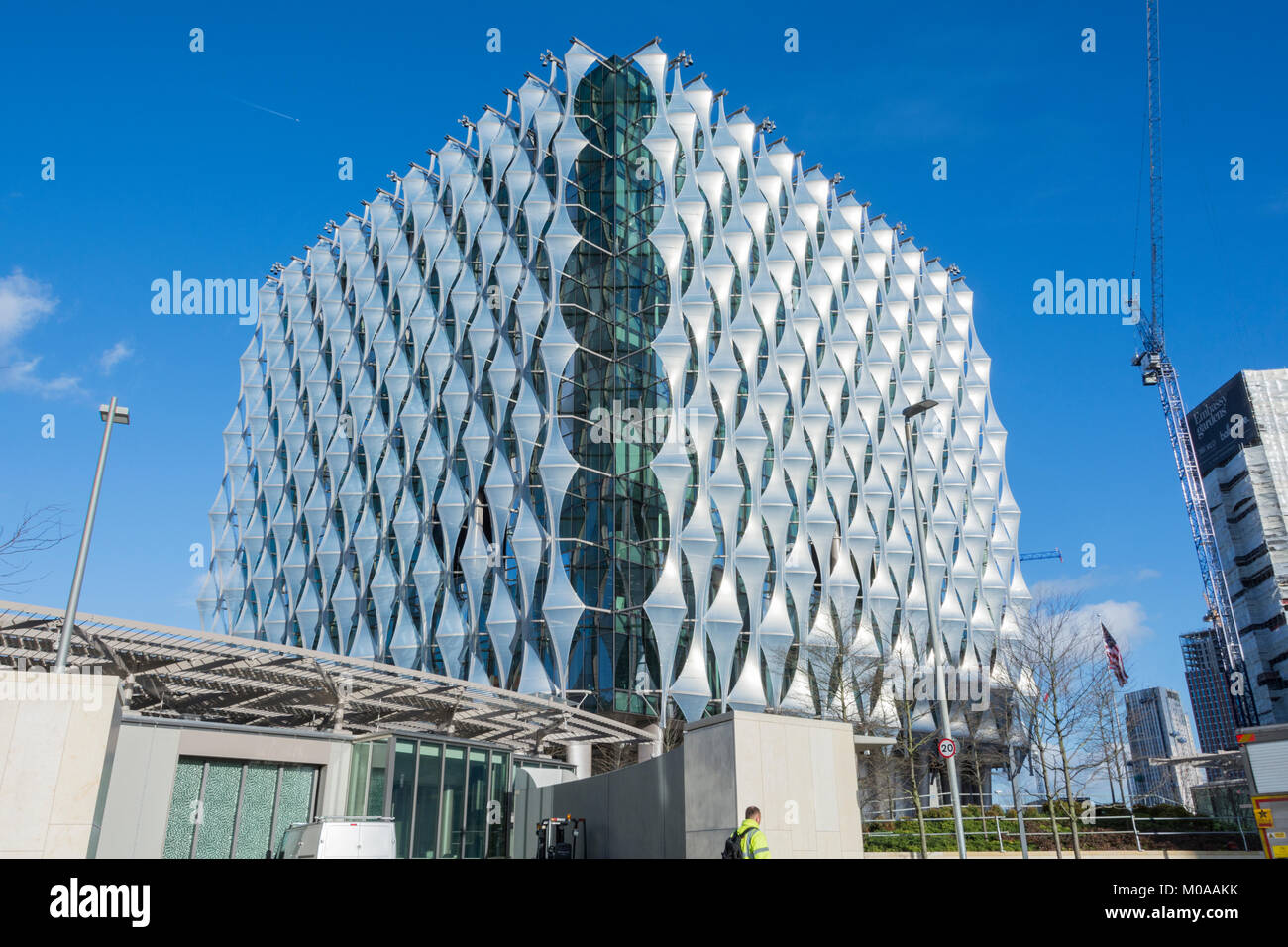The New American Embassy at Nine Elms, Vauxhall, London, England, UK Stock Photo