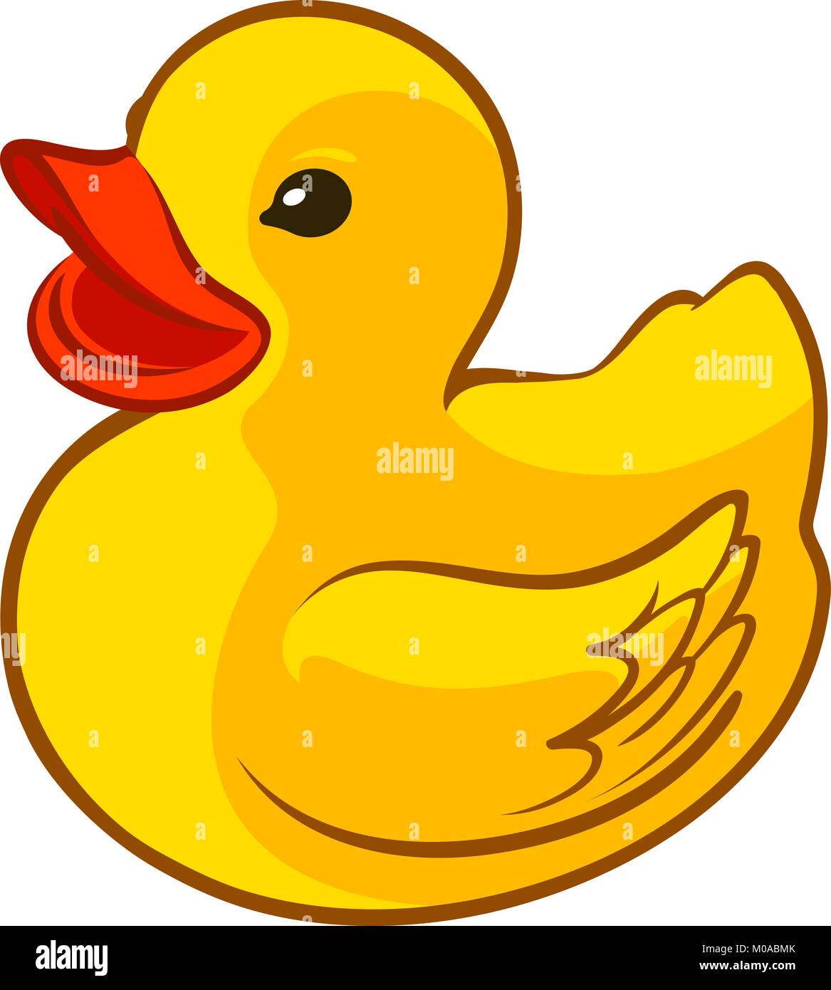 Rubber yellow duck. Toy symbol or icon. Cartoon vector illustration Stock Vector Image & Art Alamy