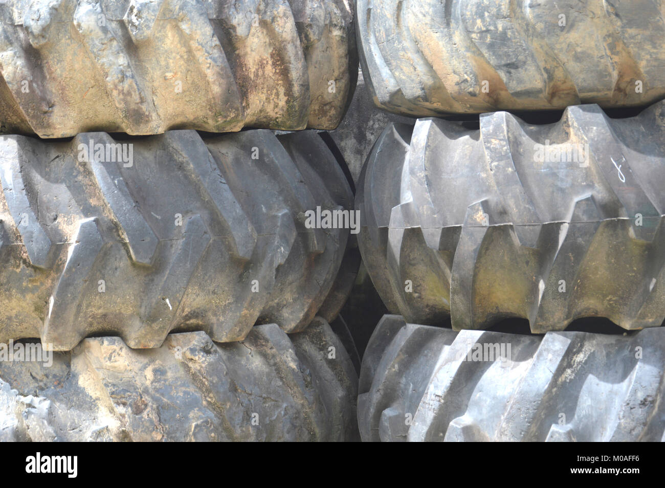 detailed texture and pattern tractor tires background Stock Photo - Alamy