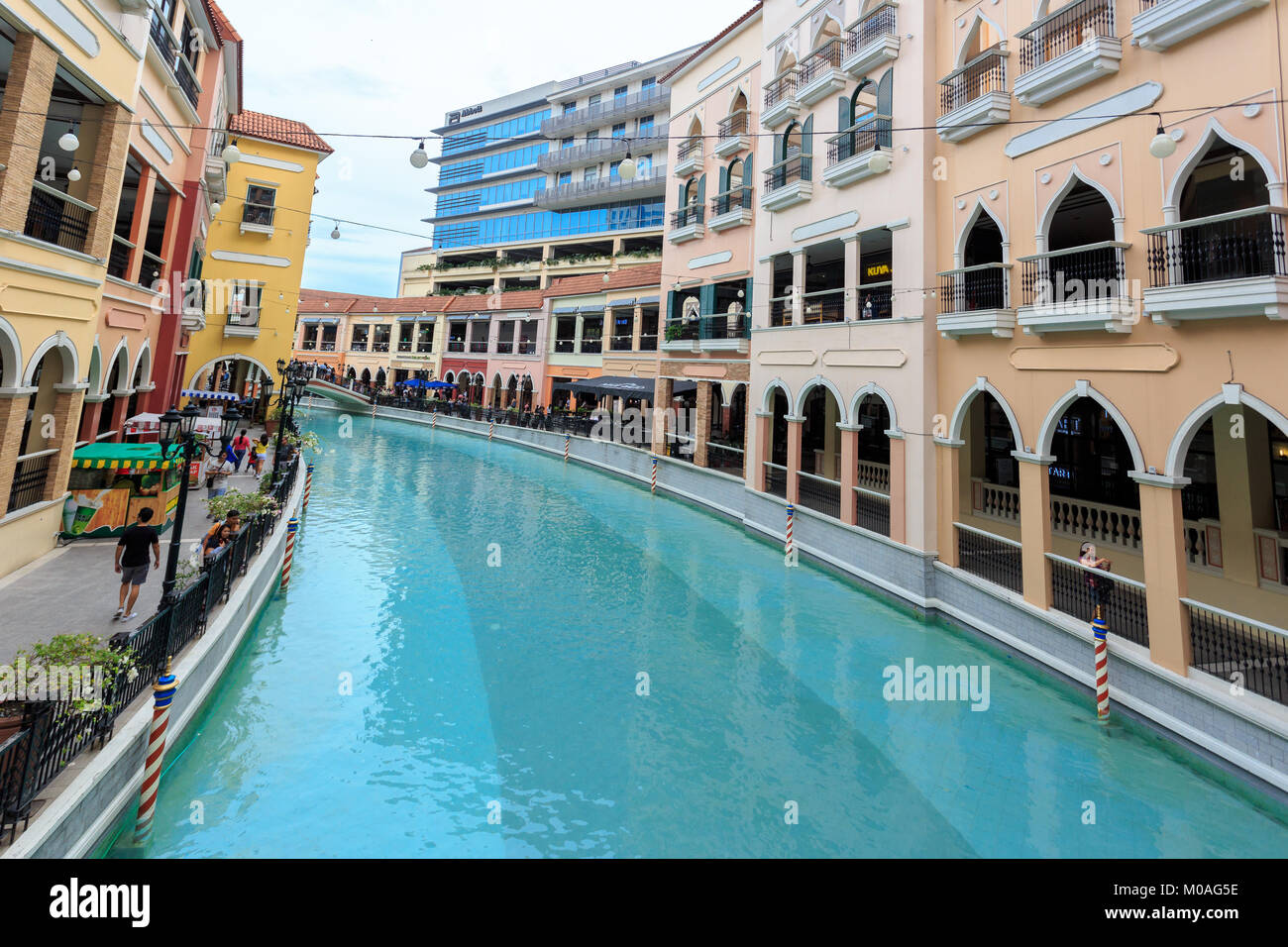 Manila, Philippines. 17th January 2018. Venice Piazza Grand Canal Mall, Bonifacio Global City, Taguig. Stock Photo