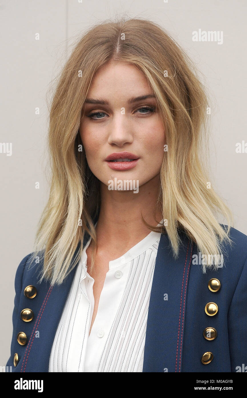 Rosie Huntington-Whiteley attends the Burberry Prorsum Womens wear A/W ...