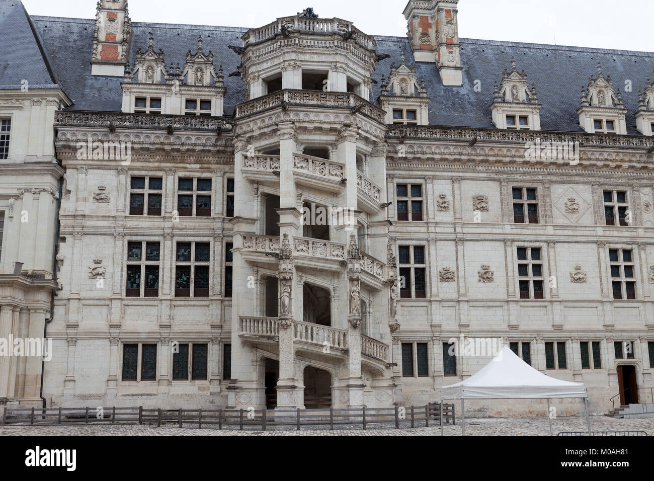 The Royal Chateau de Blois. Spiral staircase in the Francis I wing