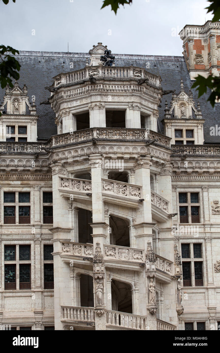 The Royal Chateau de Blois. Spiral staircase in the Francis I wing