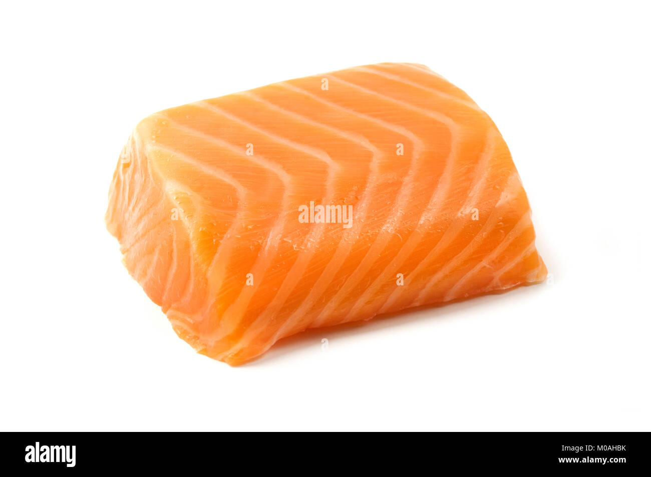 Smoked salmon fillet on a white background Stock Photo