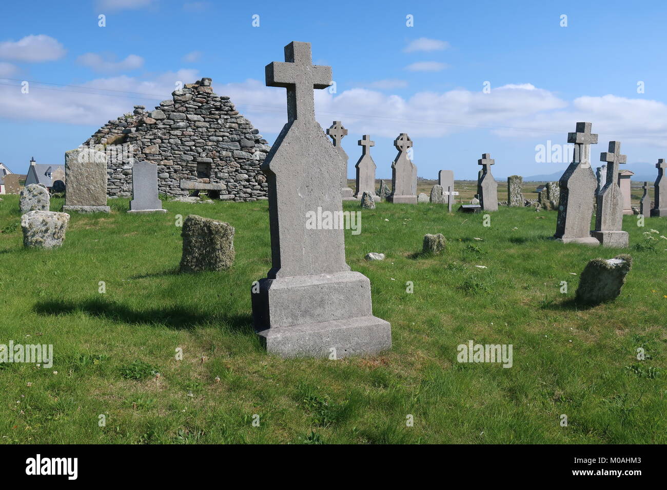 Ancient church ruins. Outer Hebrides. highlands. scotland. UK Stock Photo