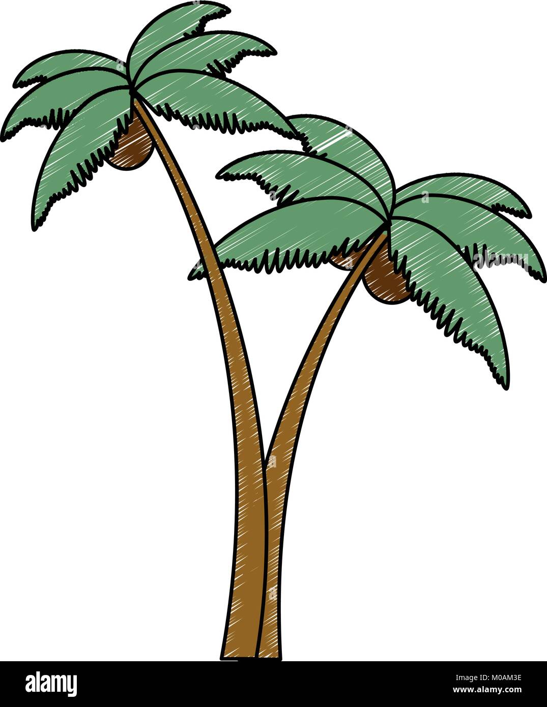 trees palms beach icons vector illustration design Stock Vector Image ...