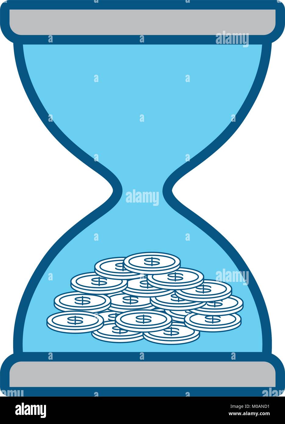 hourglass with coins icon Stock Vector Image & Art - Alamy