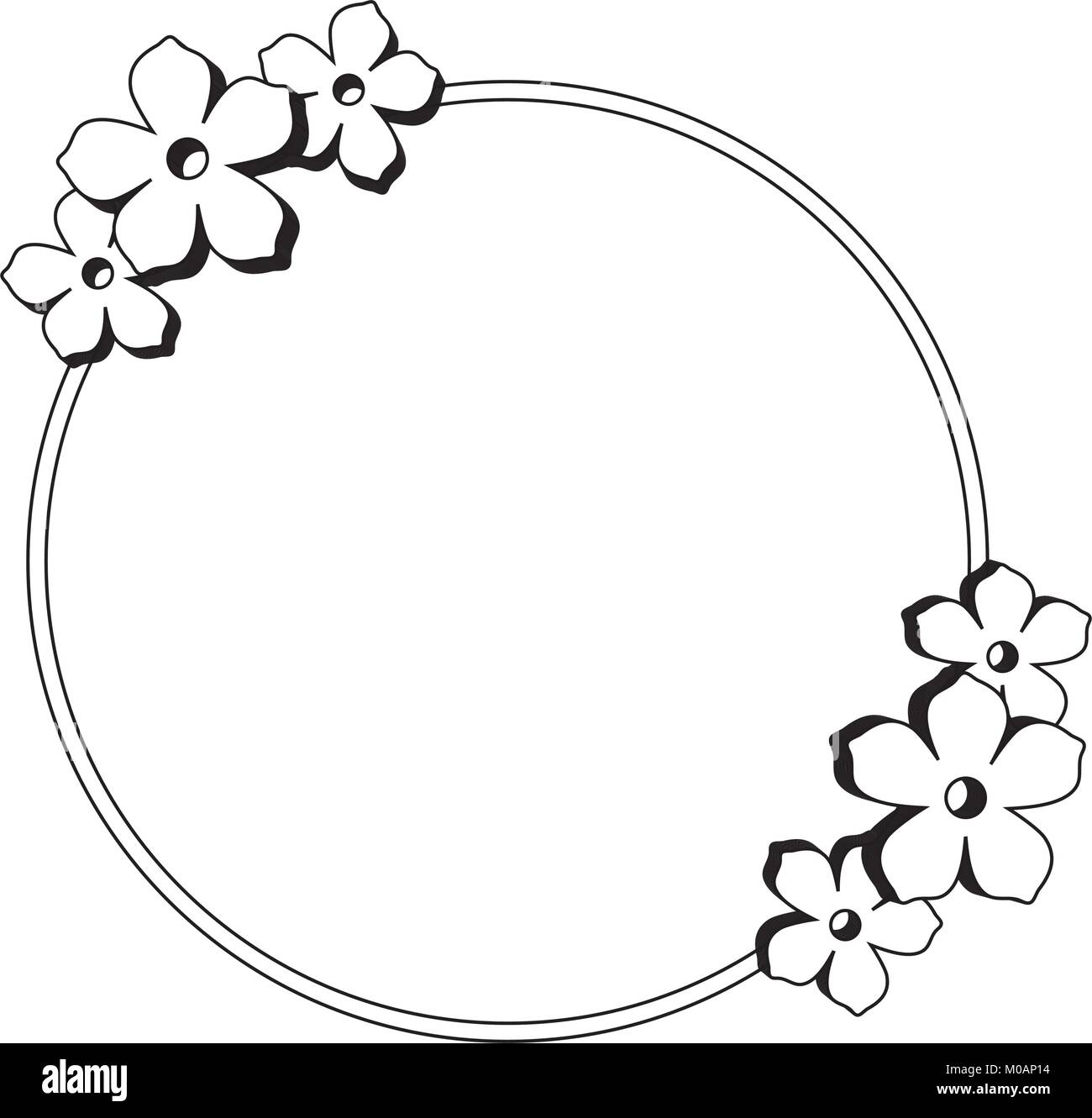 decorative frame with flowers Stock Vector Image & Art - Alamy