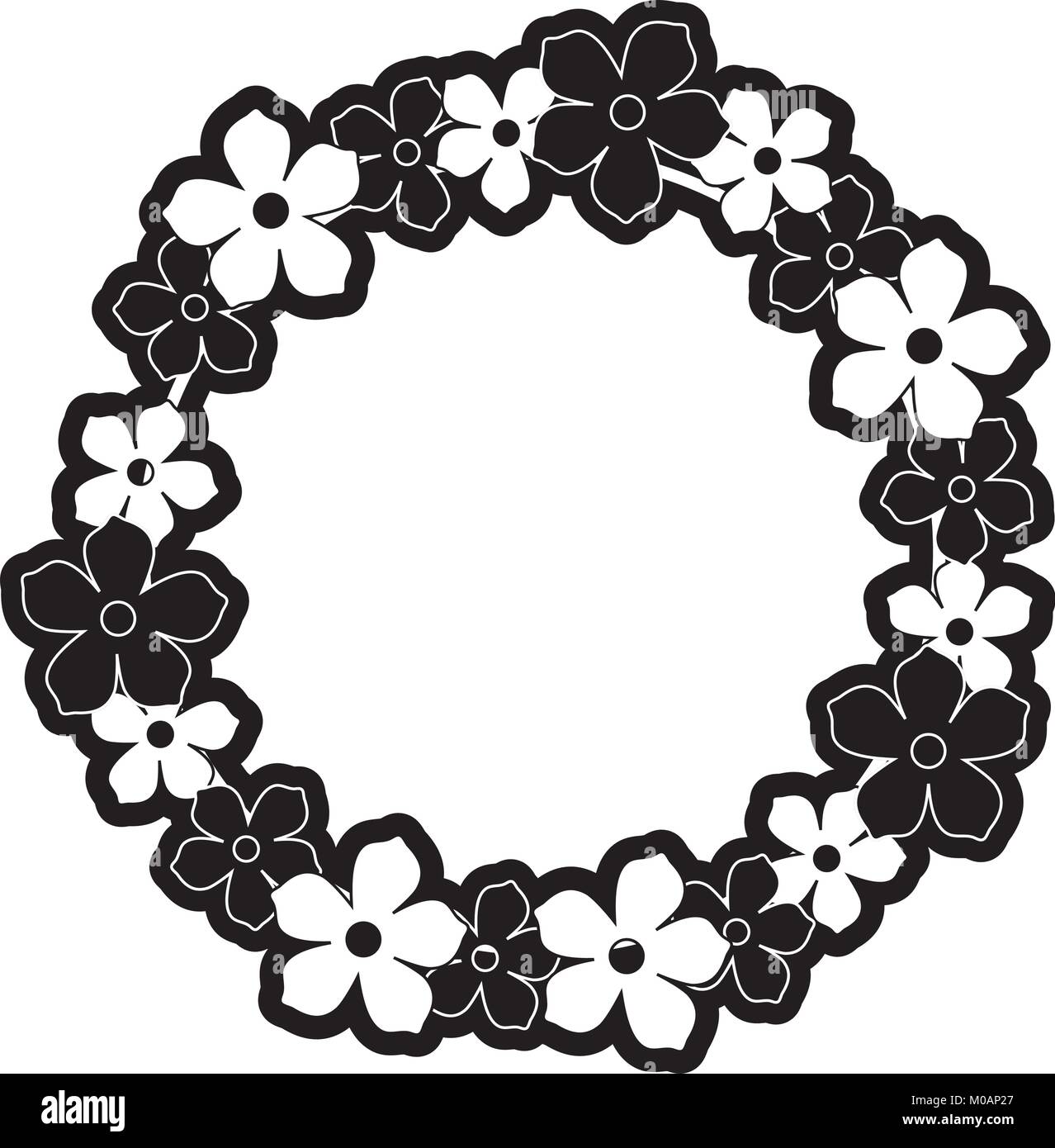 decorative frame with flowers Stock Vector Image & Art - Alamy