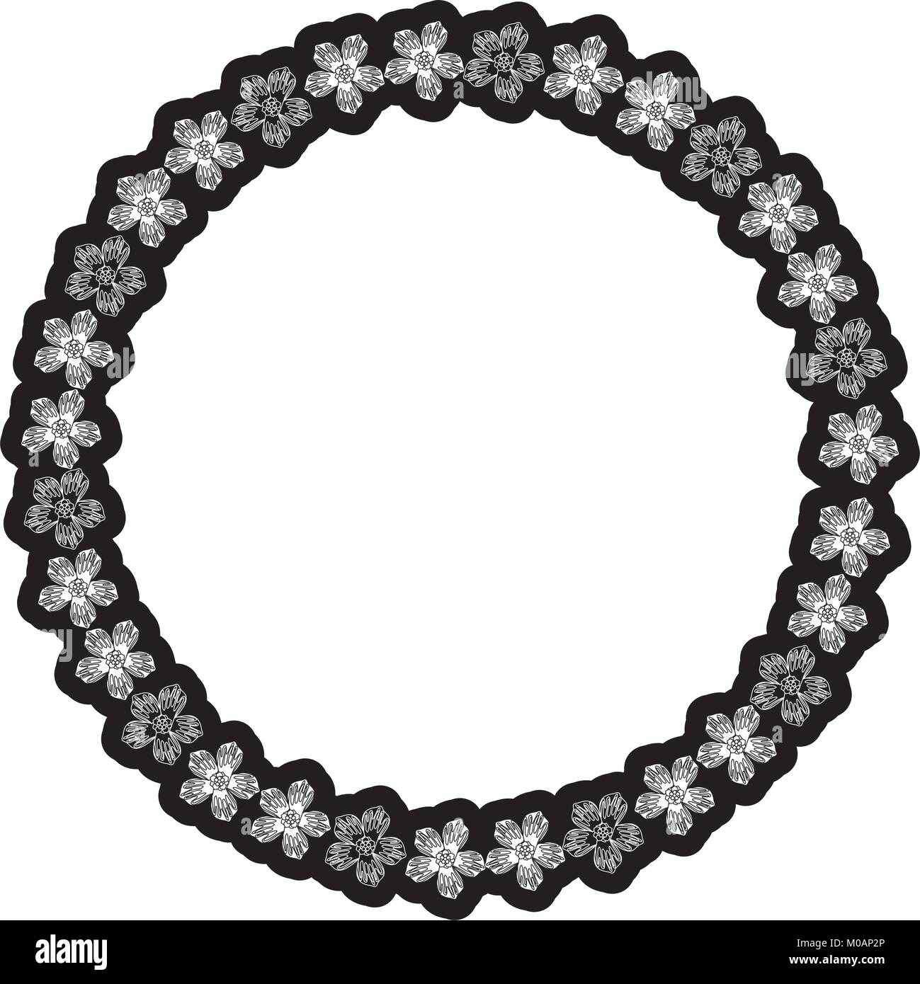 decorative frame with flowers Stock Vector Image & Art - Alamy