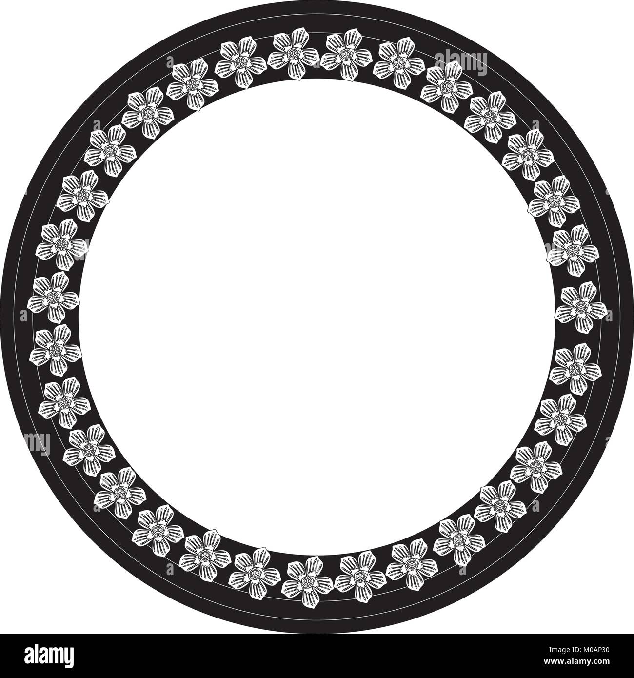 decorative frame with flowers Stock Vector Image & Art - Alamy