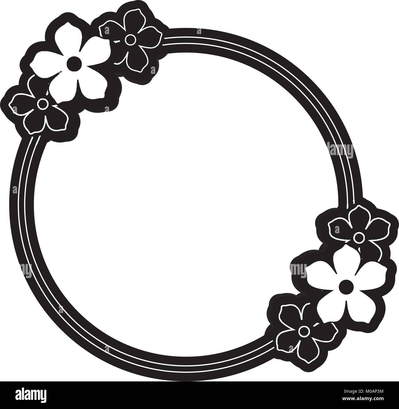 decorative frame with flowers Stock Vector Image & Art - Alamy