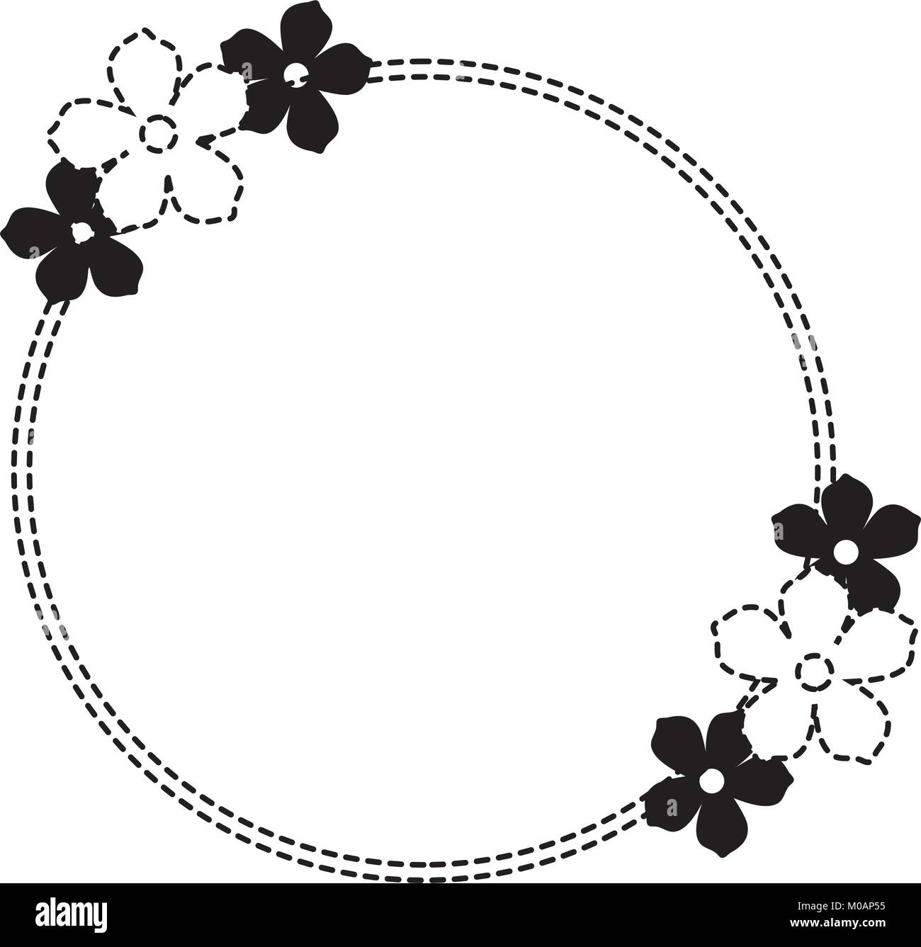 decorative frame with flowers Stock Vector Image & Art - Alamy