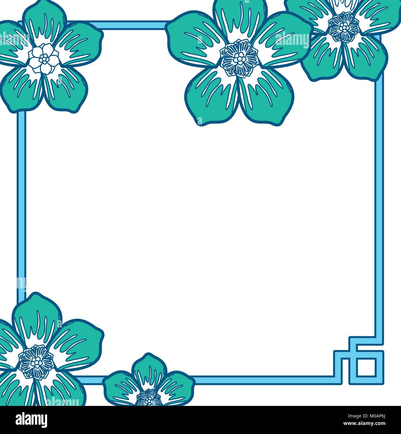 decorative frame with flowers Stock Vector Image & Art - Alamy
