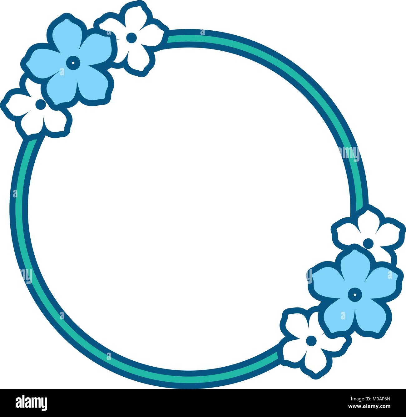 decorative frame with flowers Stock Vector Image & Art - Alamy