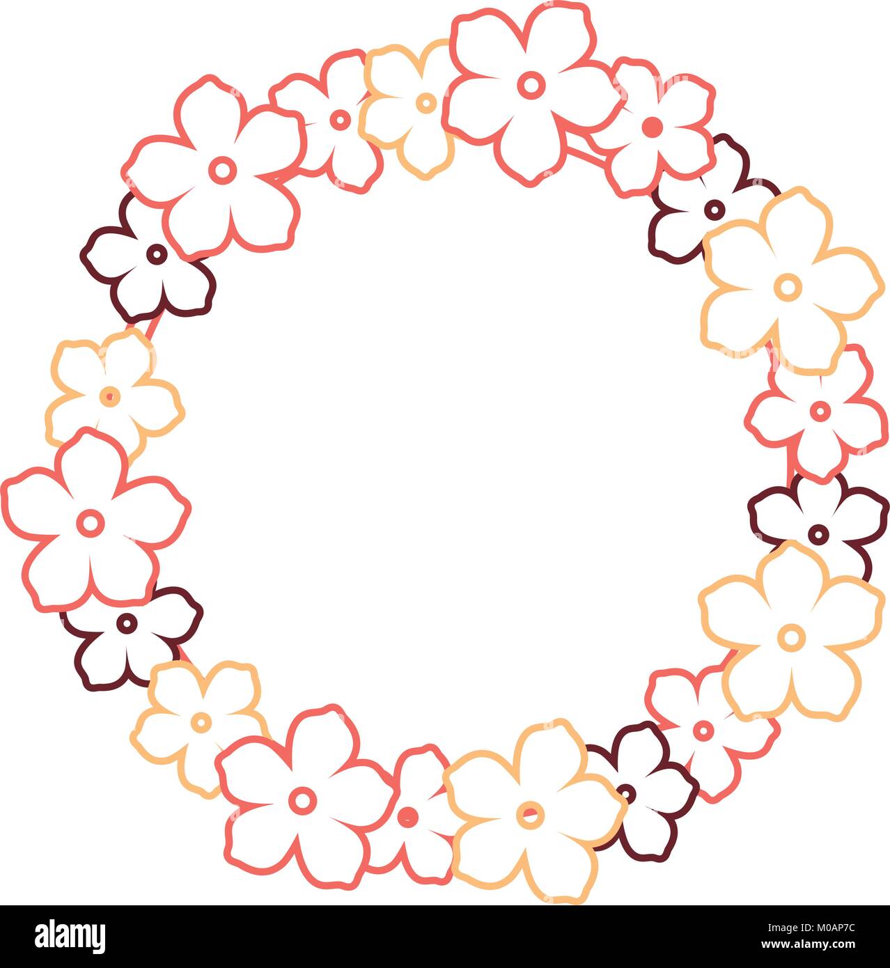 decorative frame with flowers Stock Vector Image & Art - Alamy