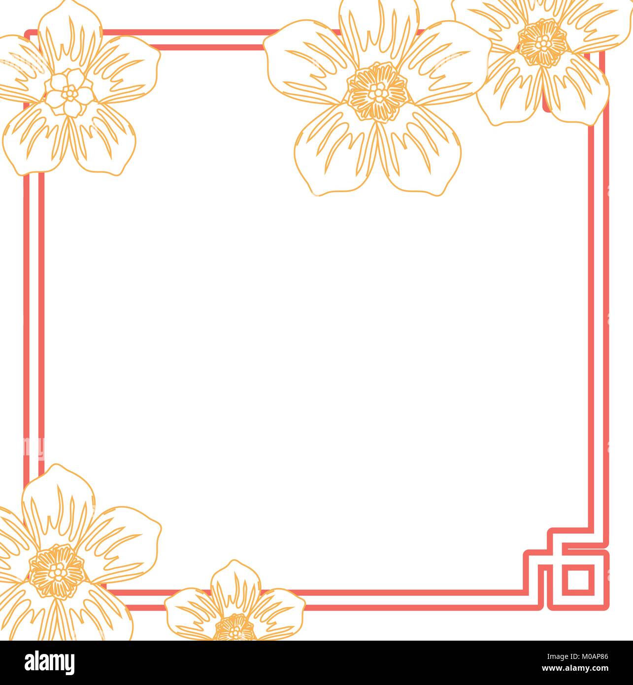 decorative frame with flowers Stock Vector Image & Art - Alamy
