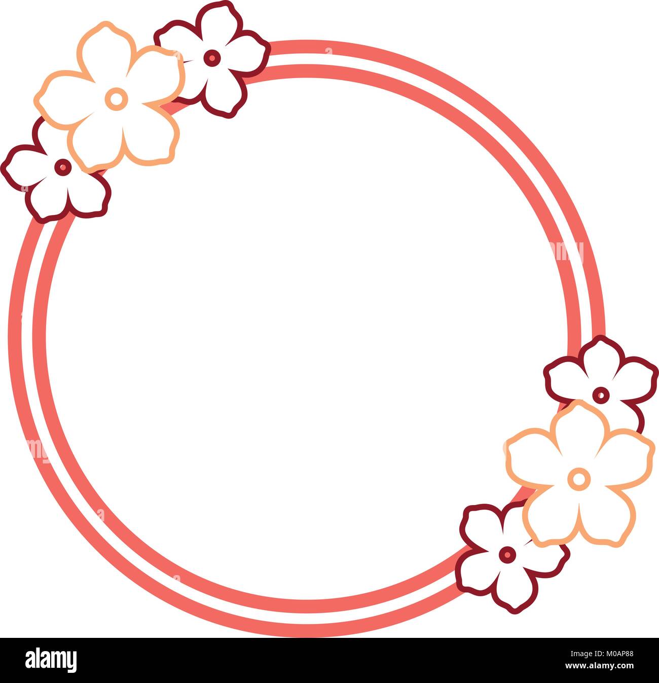 decorative frame with flowers Stock Vector Image & Art - Alamy