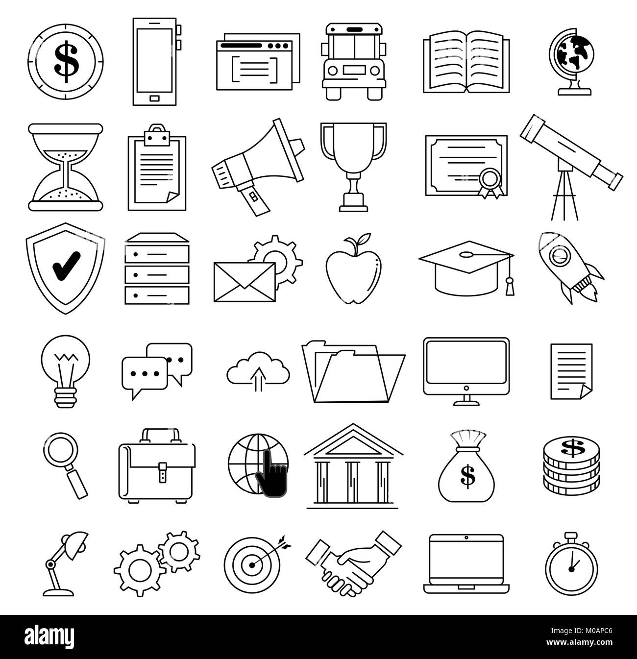 success business set icons Stock Vector Image & Art - Alamy