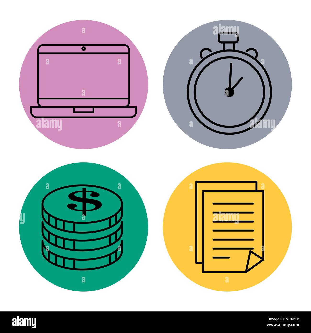 success business set icons Stock Vector Image & Art - Alamy