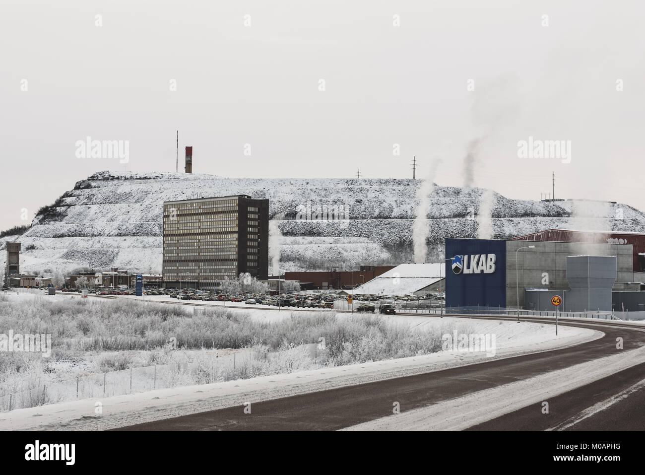 09.11.2016. KIRUNA, SWEDEN. View to LKAB iron ore mine. Stock Photo