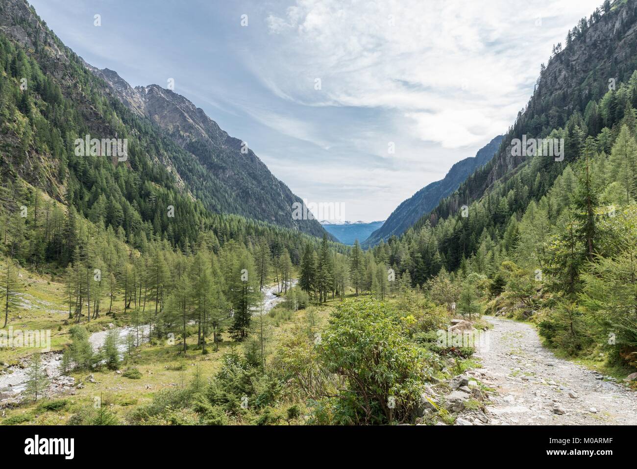 Landscape of the Goeriachtal in Lungau, Austria Stock Photo