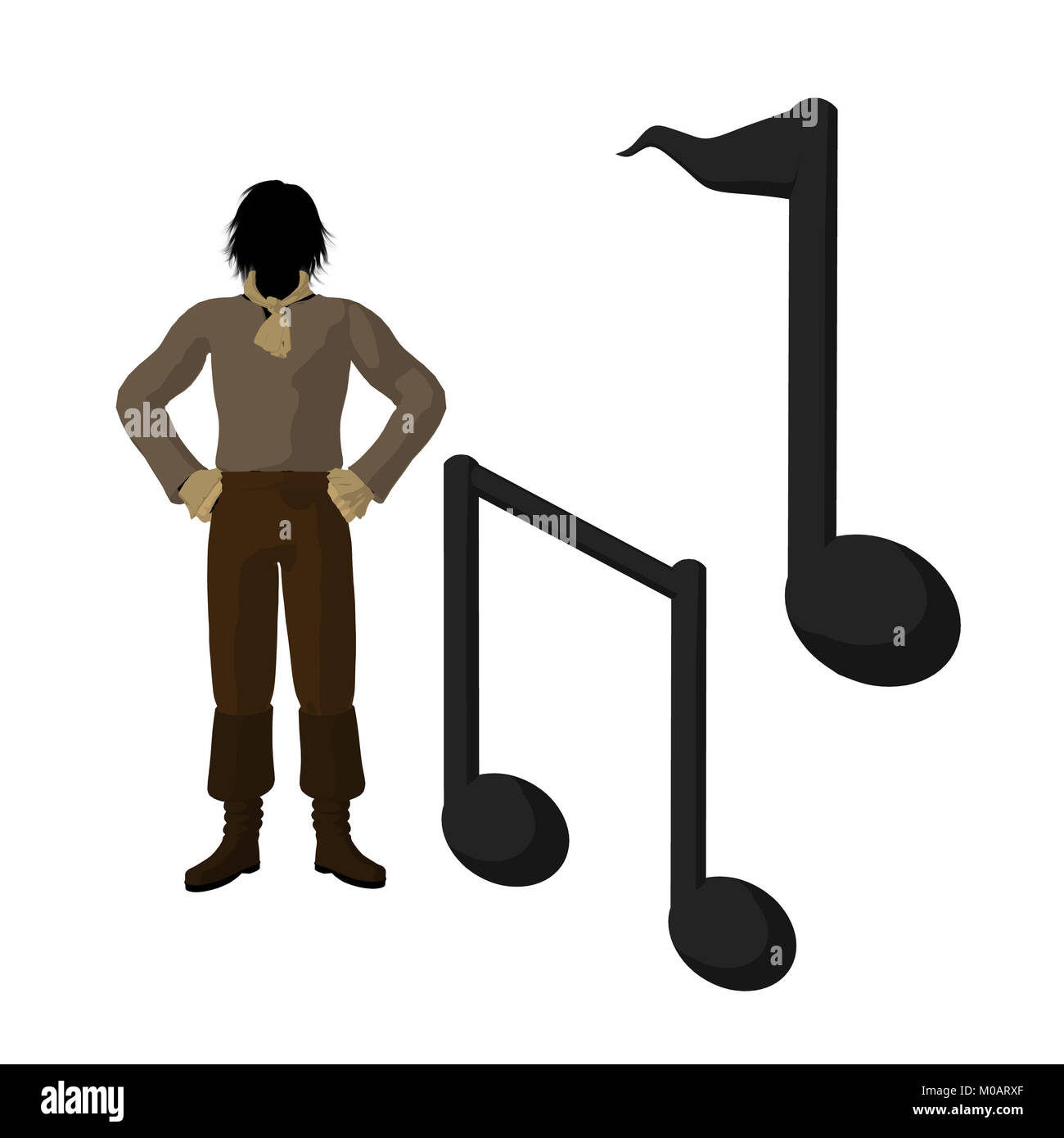 Ludwig van Beethoven musical notes on a white background Stock Photo ...