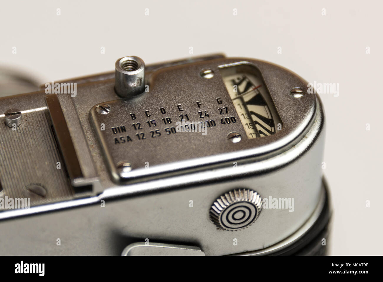 Vintage photo camera isolated on white background Stock Photo - Alamy
